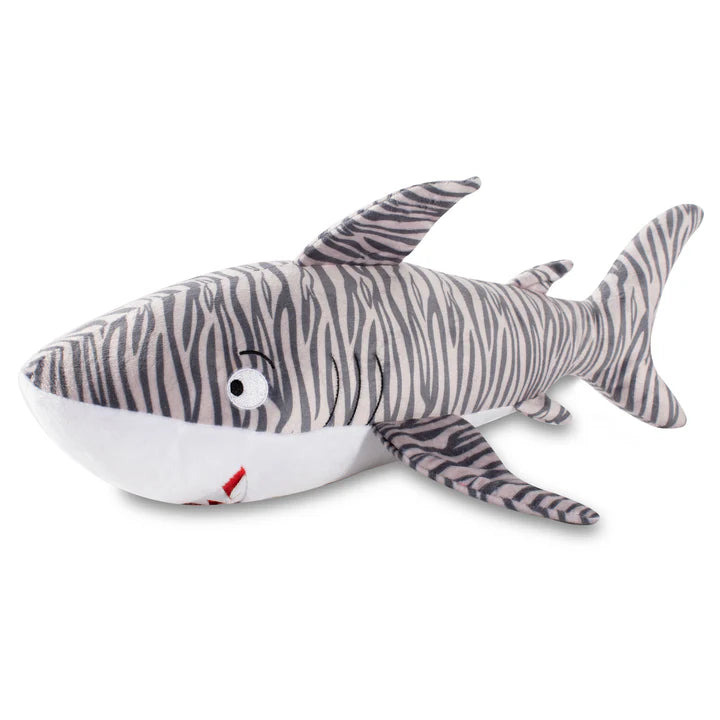 Pet Fringe Studio Summer Sir Munch A'Lot Plush Shark Dog Toy 19 in