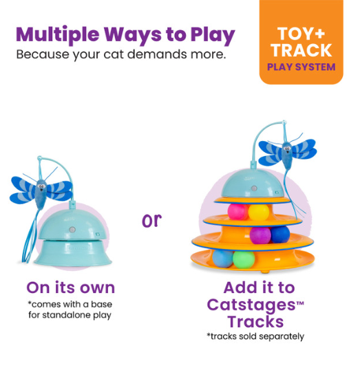 Catstages Electronic Flutter Dome Cat Toy and Cat Ball Track Topper