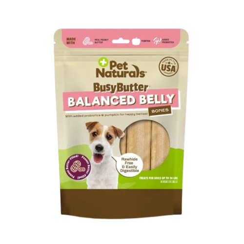 Pet Naturals BusyButter Balanced Belly Bones Dog Treat for Small Dogs 13 oz