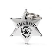 Myfamily Bronx Sheriff's Star Badge Silver Pet Identification Tag