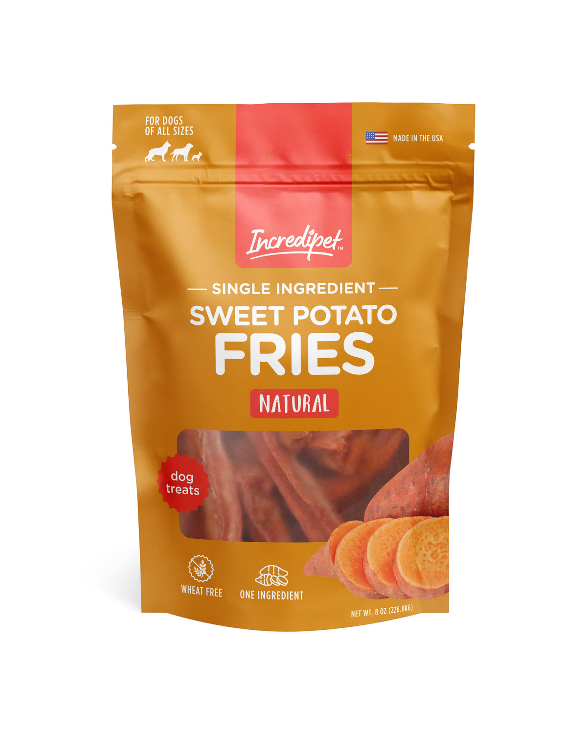 Incredipet Sweet Potato Fries Dog Treats 8 oz