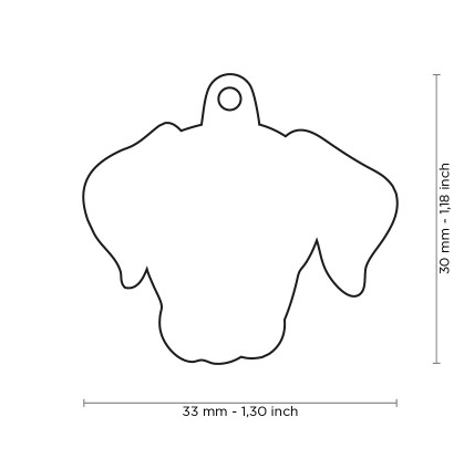 Myfamily Enamel Black Labrador Personalized Dog ID Tag