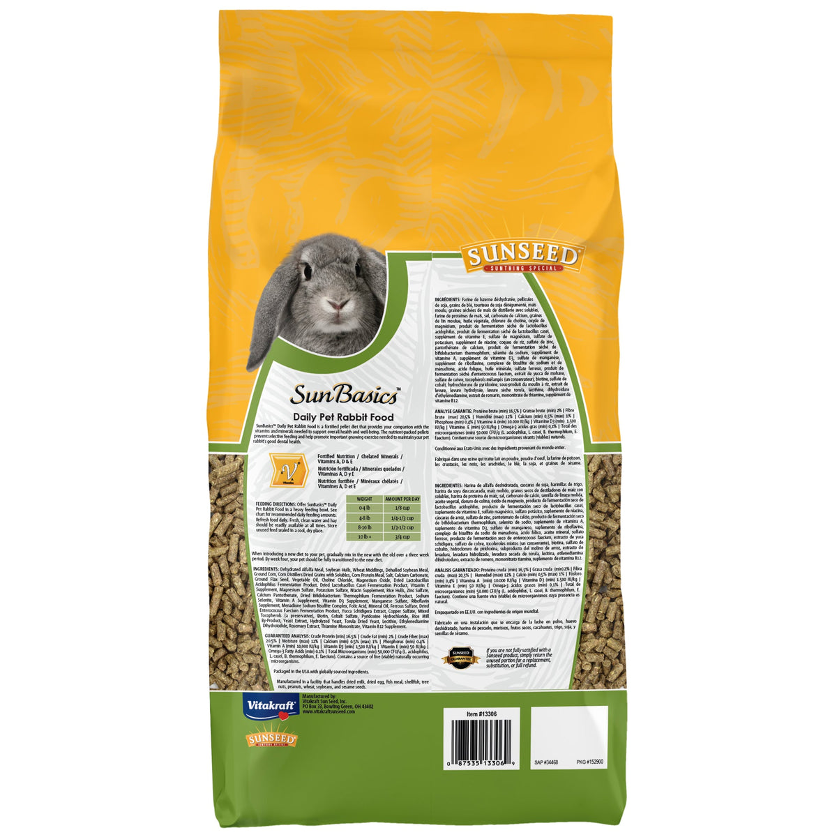 Sunseed Rabbit Pelleted Food 6 lb