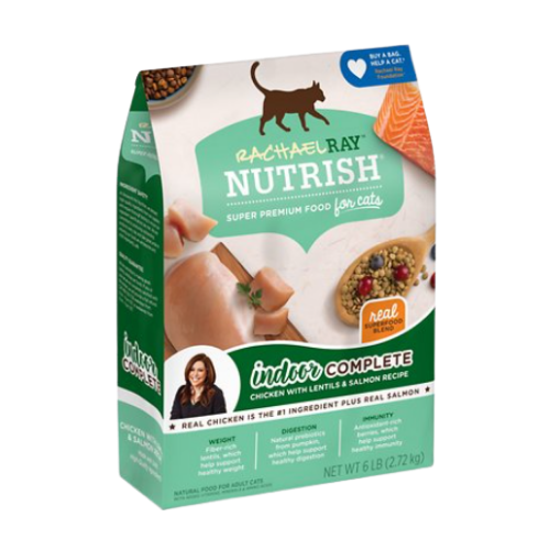 Rachael Ray Nutrish Indoor Complete Chicken With Lentils & Salmon Recipe Dry Cat Food