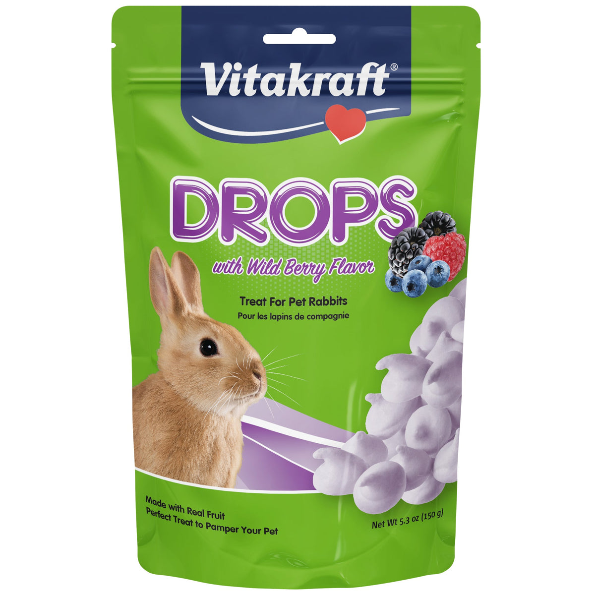 Vitakraft Drops With Wildberry Flavor Rabbit Treats 5.3 oz