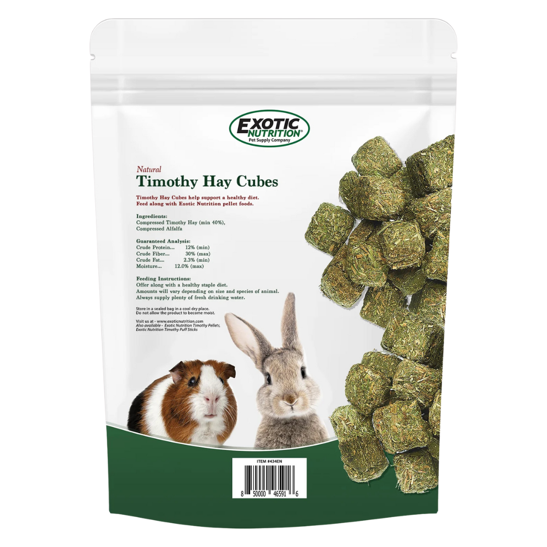 Exotic Nutrition Pet Supplies Timothy Hay Cubes Rabbit & Guinea Pig Food 1 lb