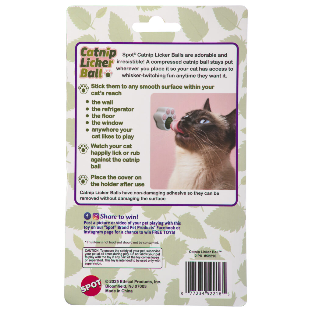 Spot Catnip Licker Ball Cat Toy 2 pk