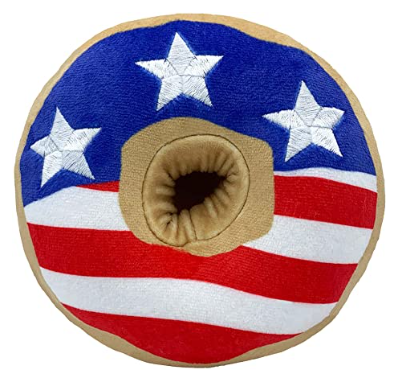 Huxley & Kent Patriotic Plush Donut Dog Toy