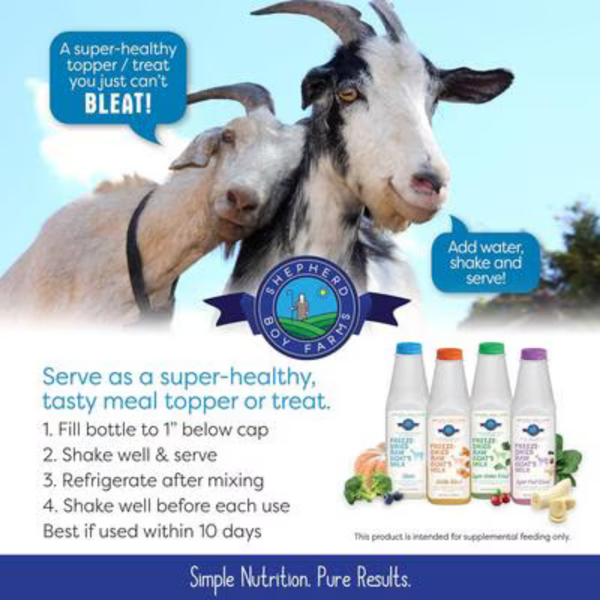 Shepherd Boy Farms Super Fruit Freeze-Dried Raw Goat's Milk Whole Food Supplement